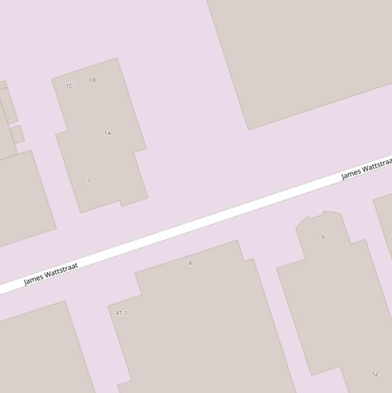 Kaart van de James Wattstraat.
