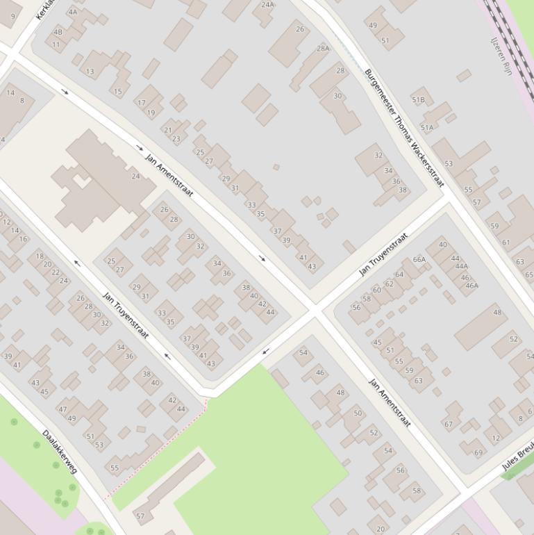 Kaart van de Jan Amentstraat.