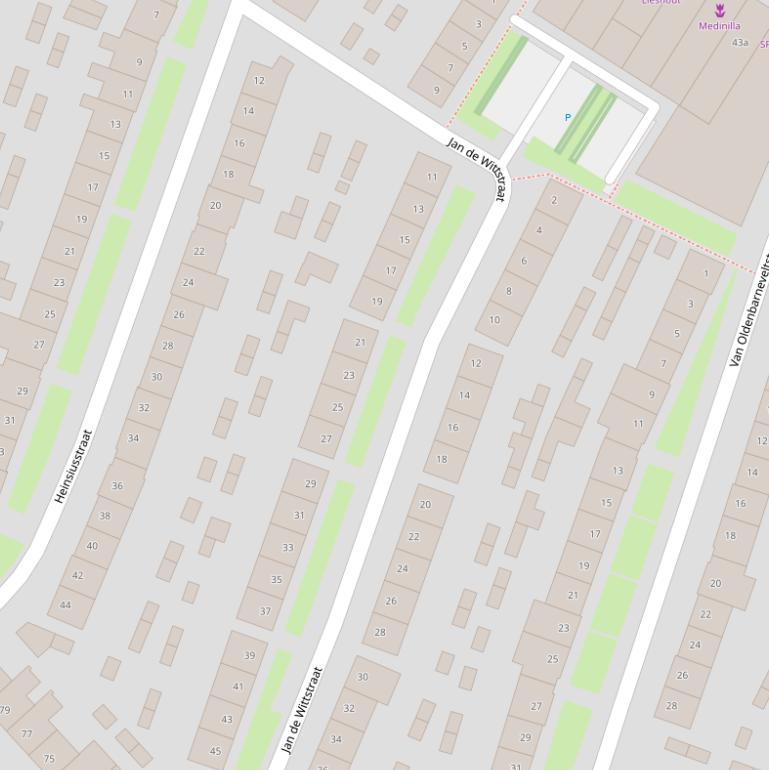 Kaart van  Jan de Wittstraat.