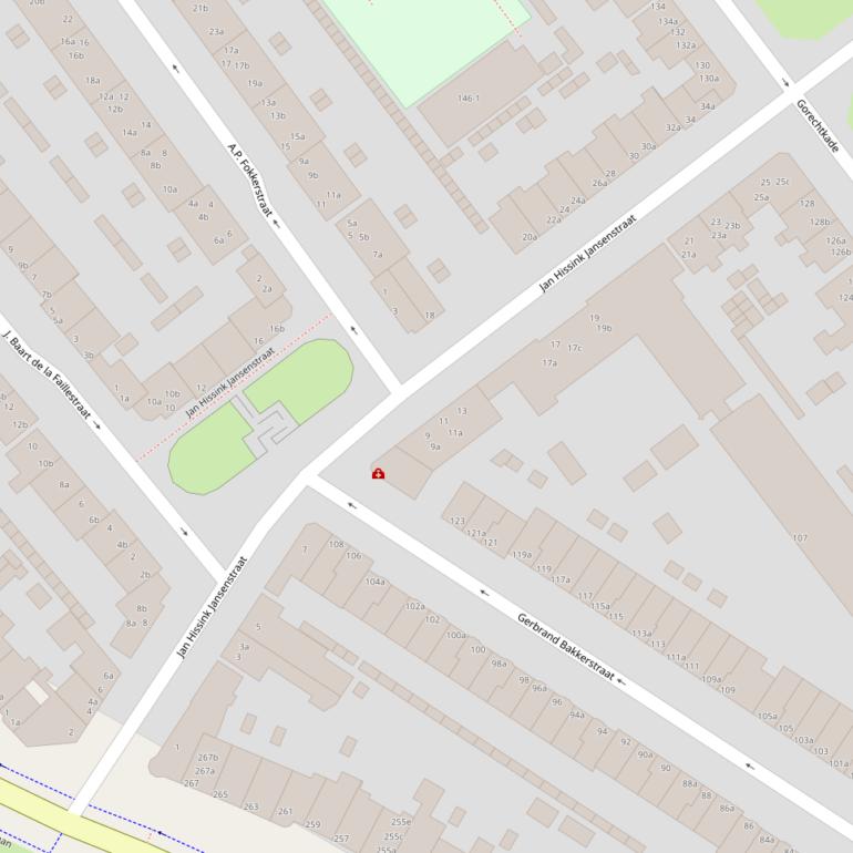 Kaart van de Jan Hissink Jansenstraat.