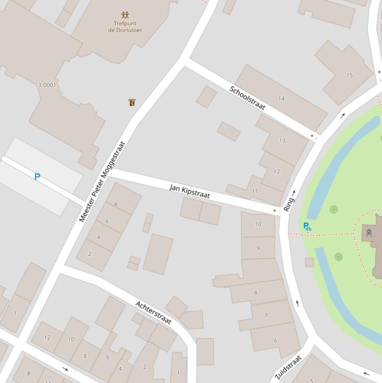 Kaart van de Jan Kipstraat.