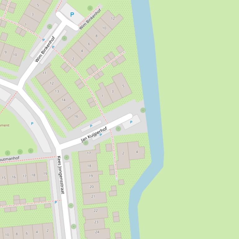 Kaart van de Jan Kuijperhof.