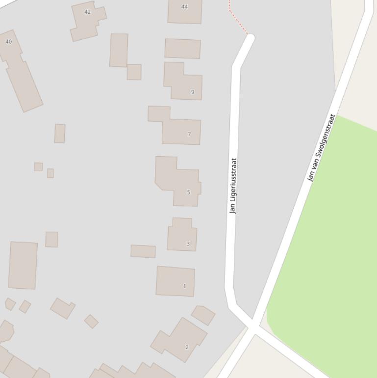 Kaart van de Jan Ligeriusstraat.