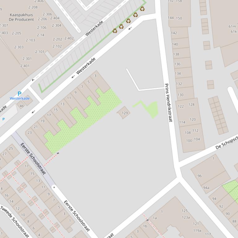 Kaart van het Jan Ligthartplein.