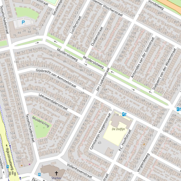 Kaart van de Jan Luykenstraat.