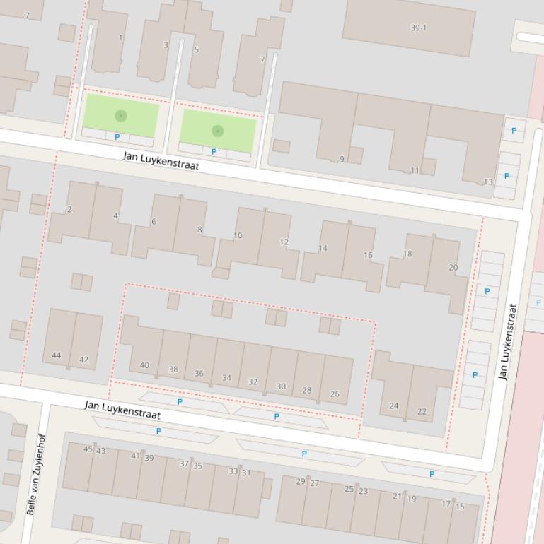 Kaart van de Jan Luykenstraat.