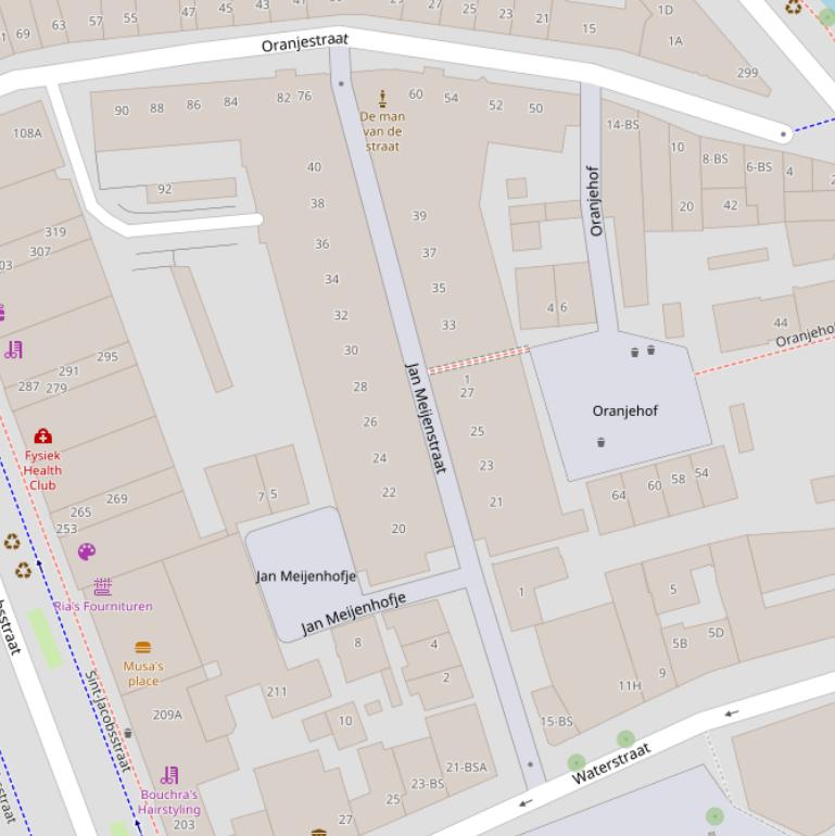 Kaart van de Jan Meijenstraat.