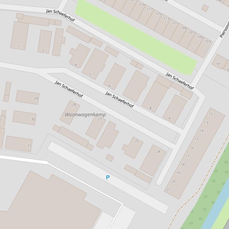 Kaart van de Jan Schaeferhof.