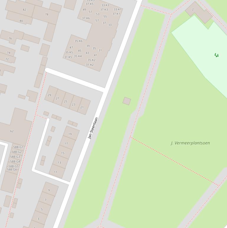Kaart van de Jan Steenlaan.