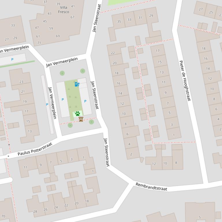 Kaart van de Jan Steenstraat.