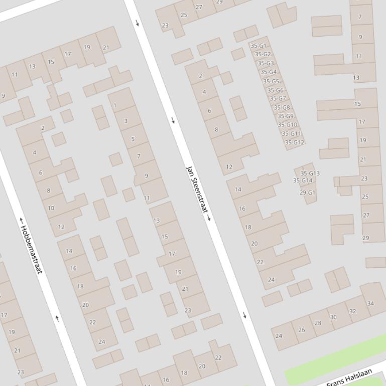 Kaart van de Jan Steenstraat.