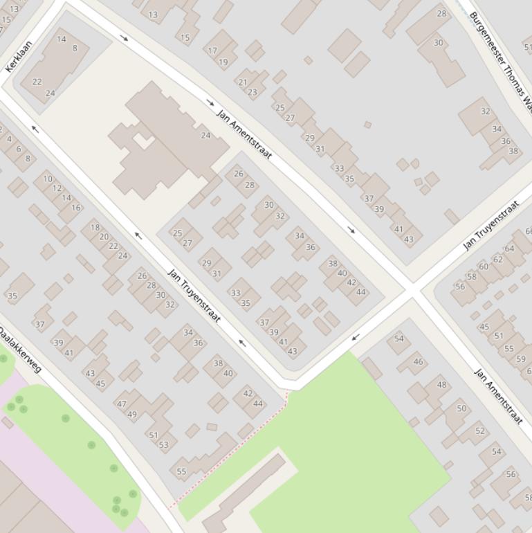 Kaart van de Jan Truyenstraat.