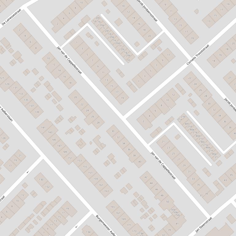 Kaart van  Jan van de Cappellestraat.