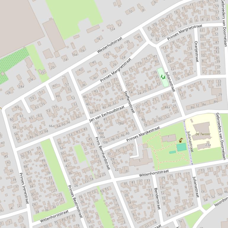 Kaart van de Jan van Eechoudstraat.