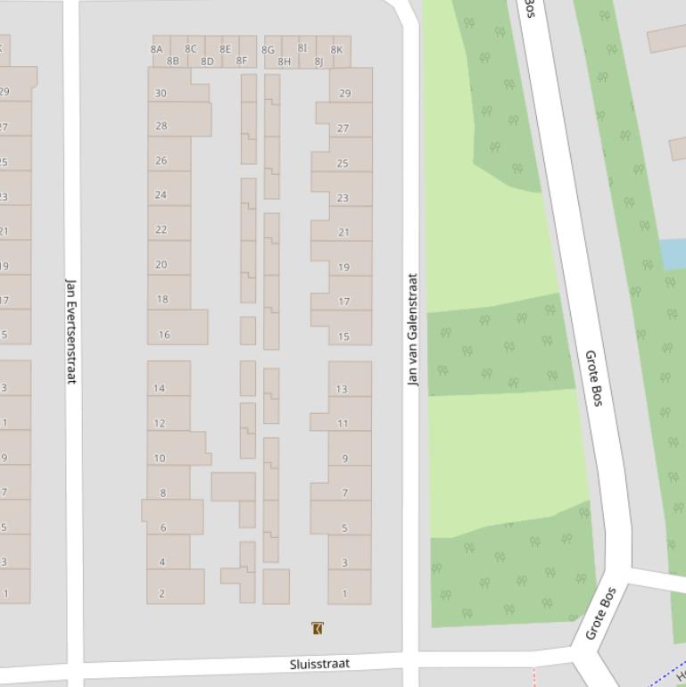 Kaart van de Jan van Galenstraat.