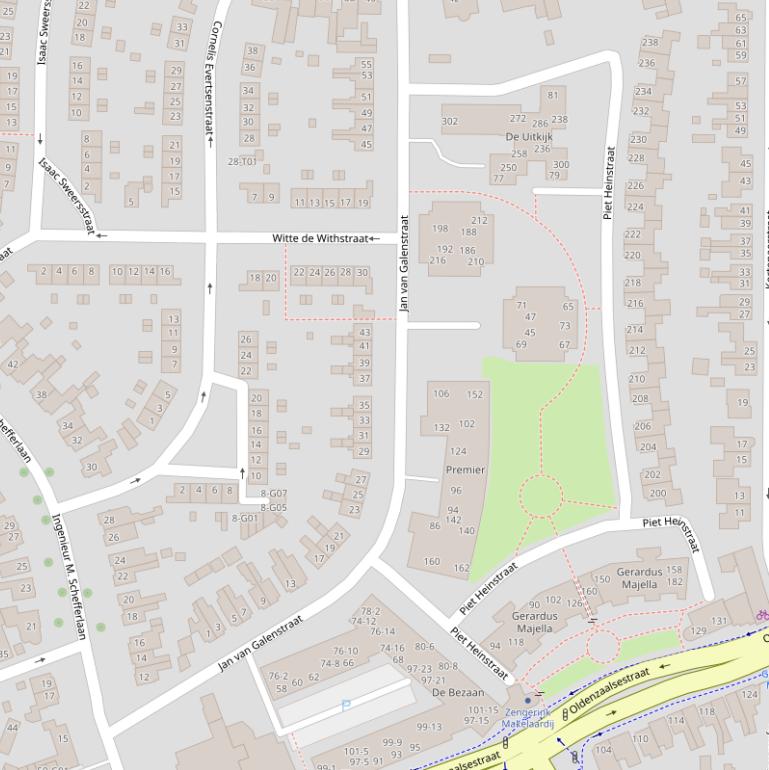 Kaart van de Jan van Galenstraat.