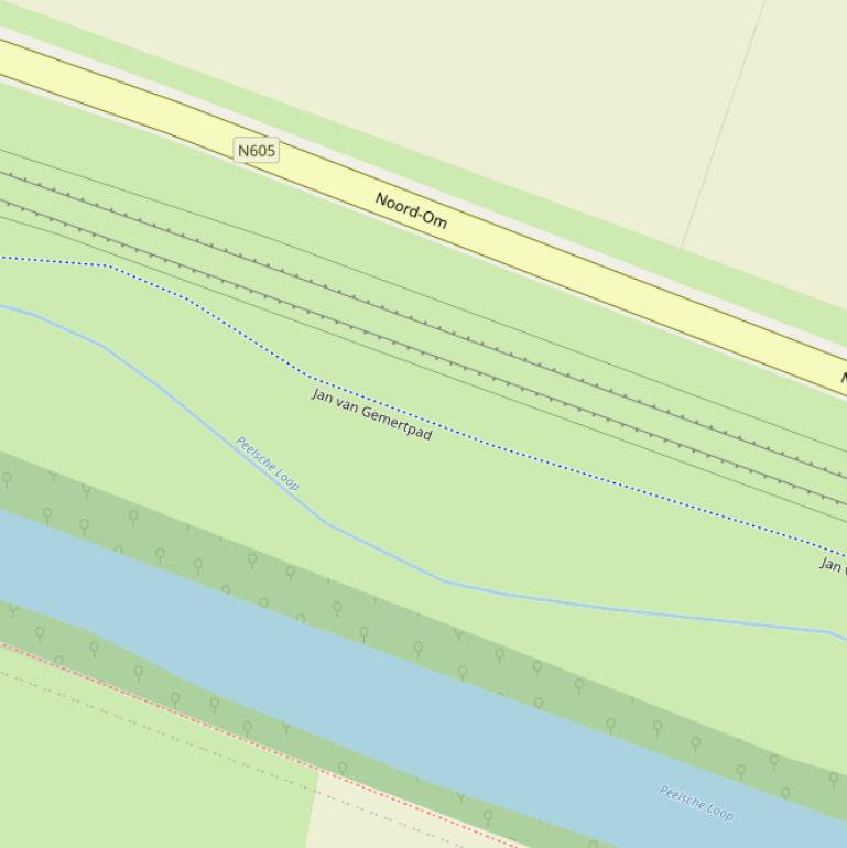 Kaart van het Jan van Gemertpad.