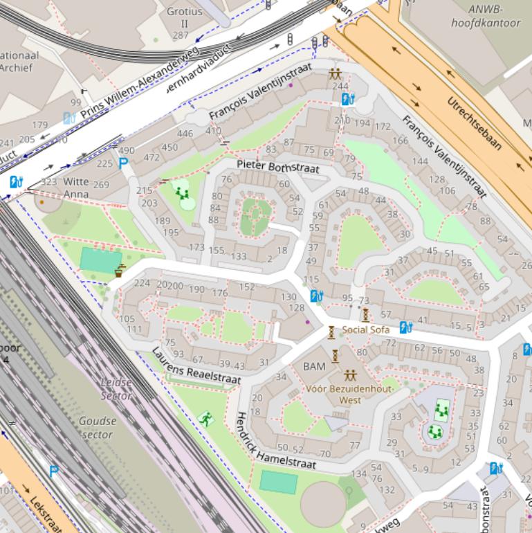 Kaart van de Jan van Riebeekstraat.