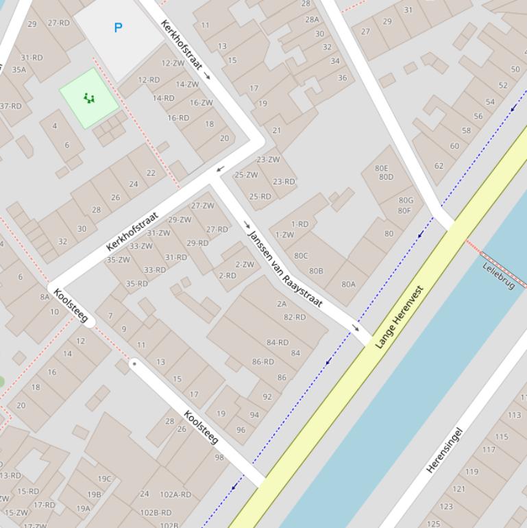 Kaart van  Janssen van Raaystraat.