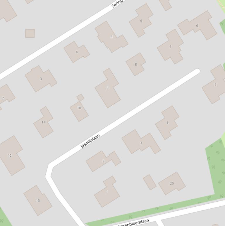 Kaart van de Jasmijnlaan.
