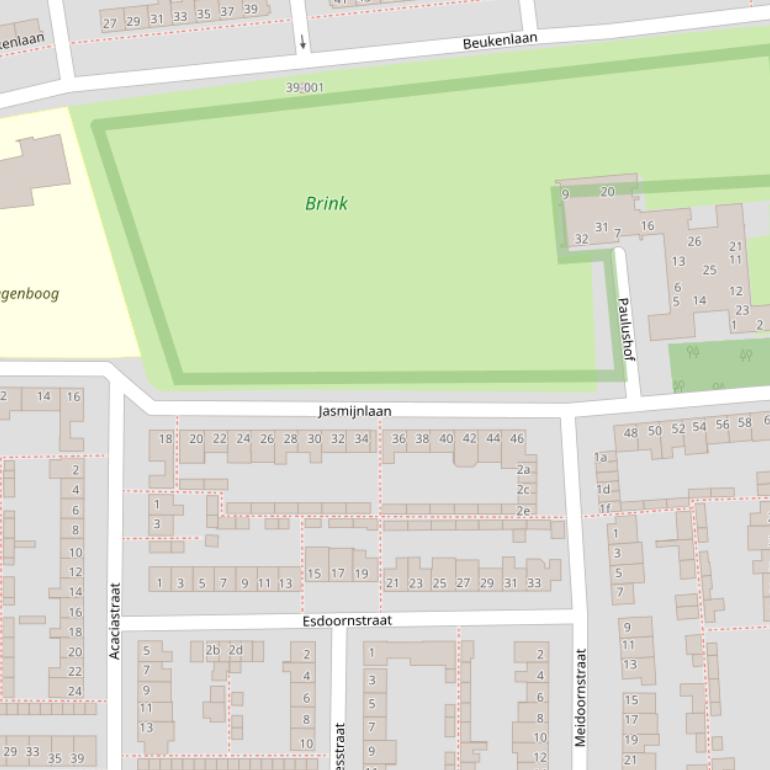 Kaart van de Jasmijnlaan.