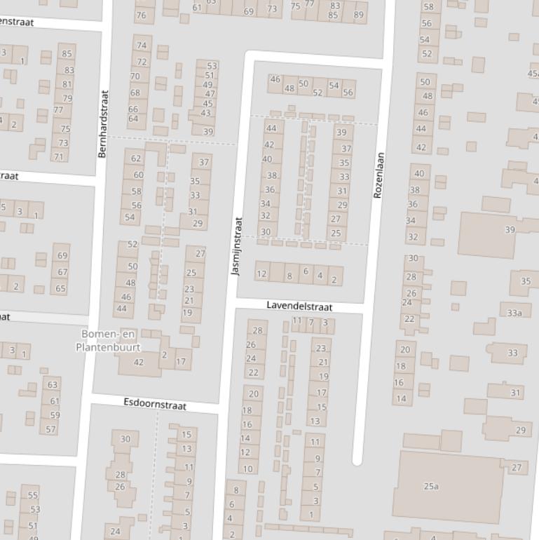 Kaart van de Jasmijnstraat.