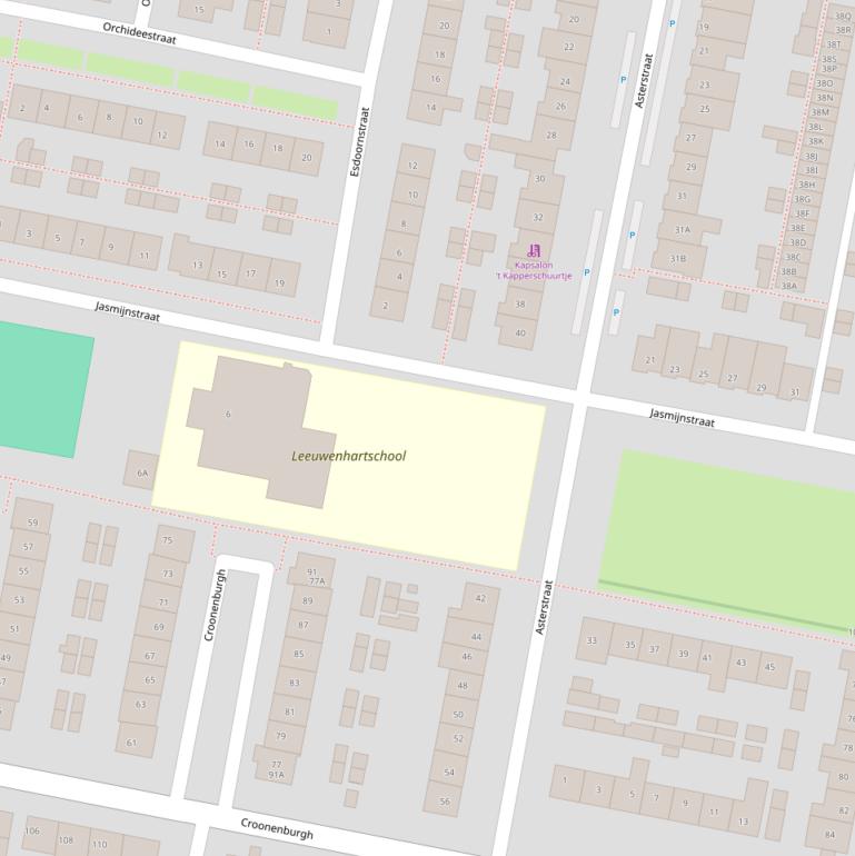 Kaart van de Jasmijnstraat.