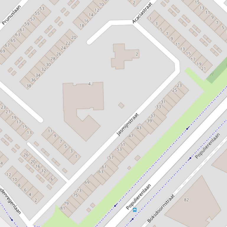 Kaart van de Jasmijnstraat.