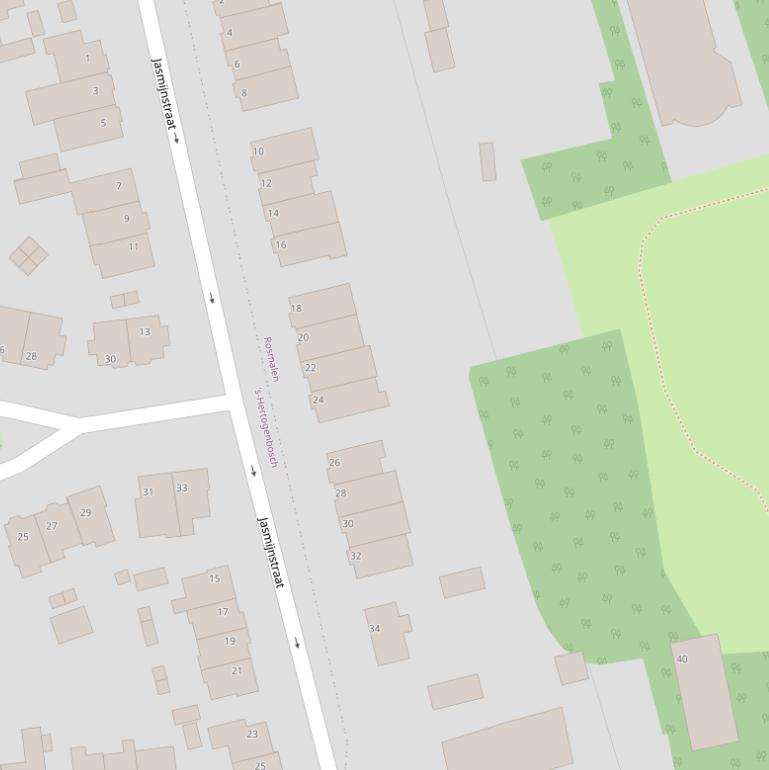 Kaart van de Jasmijnstraat.