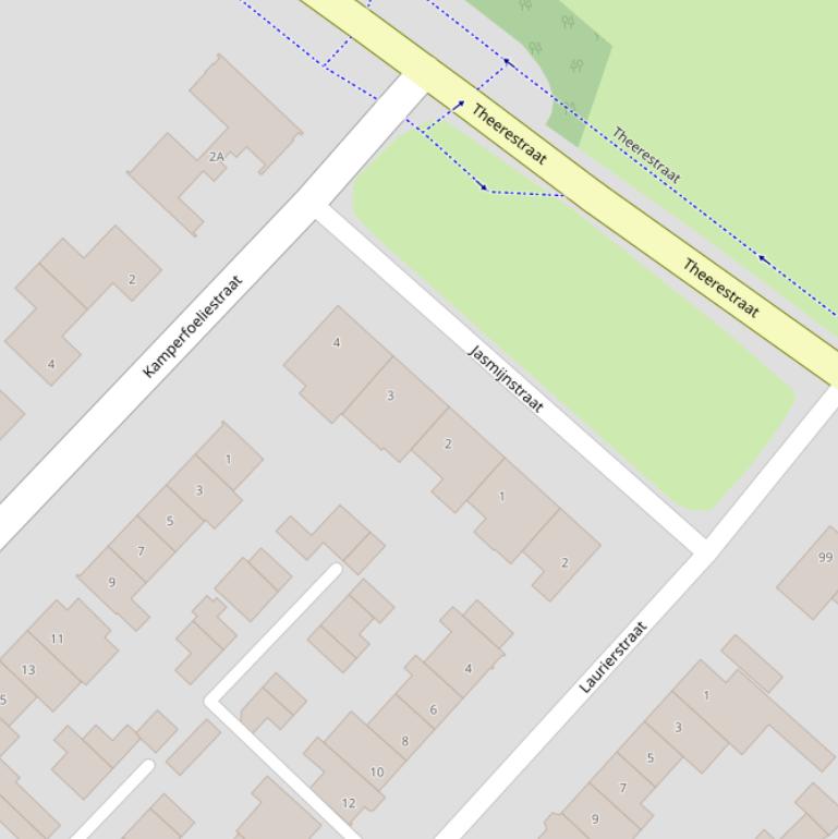 Kaart van de Jasmijnstraat.