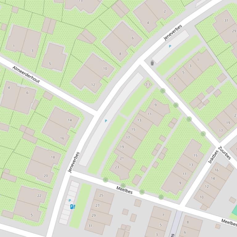 Kaart van  Jeneverbes.