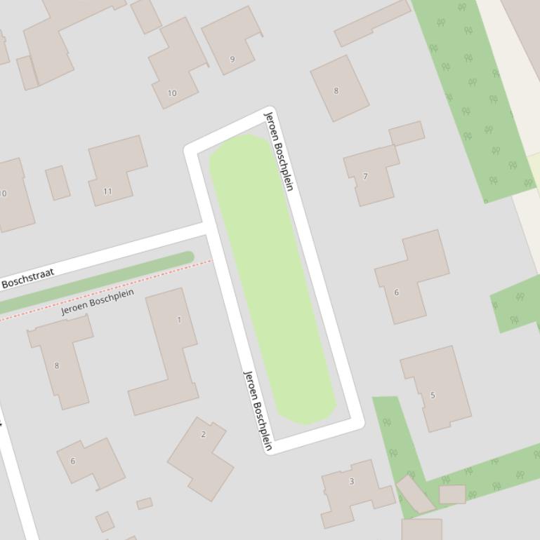 Kaart van  Jeroen Boschplein.