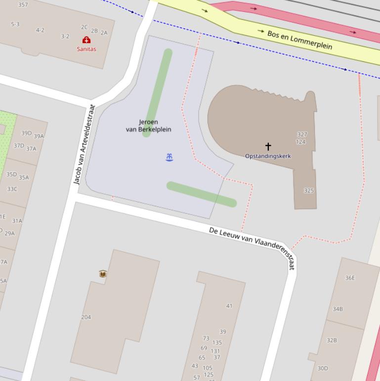 Kaart van  Jeroen van Berkelplein.