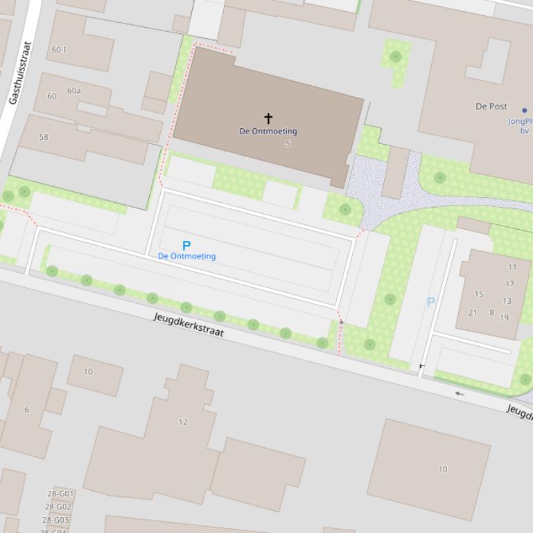 Kaart van de Jeugdkerkstraat.