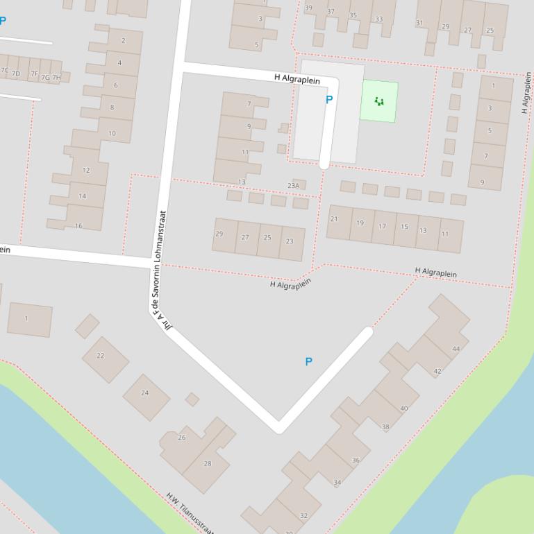 Kaart van  Jhr A F de Savornin Lohmanstraat.