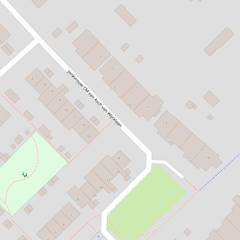 Kaart van  Jkvr CM v Asch v Wijckln.