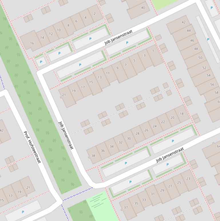 Kaart van de Job Jansenstraat.