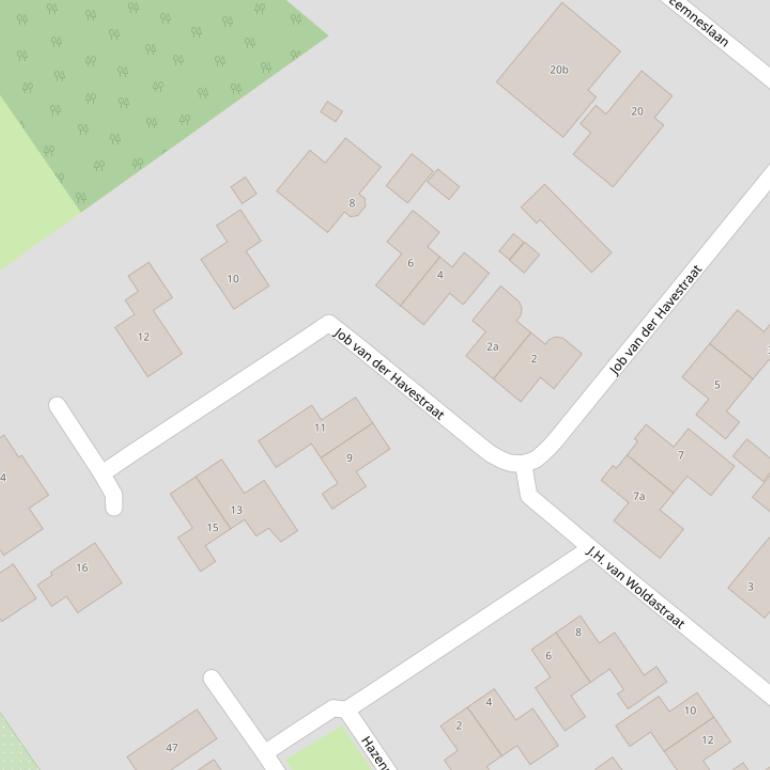 Kaart van de Job van der Havestraat.