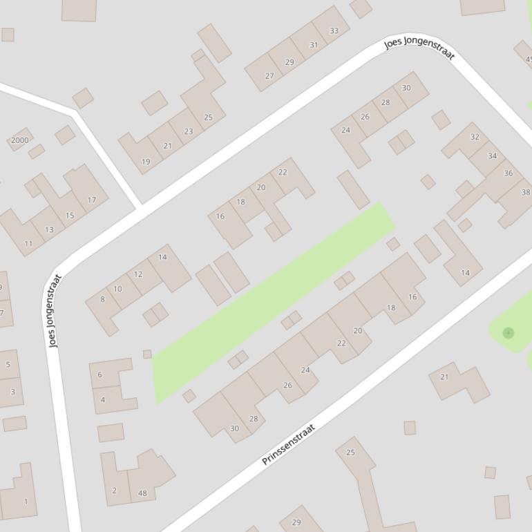 Kaart van de Joes Jongenstraat.