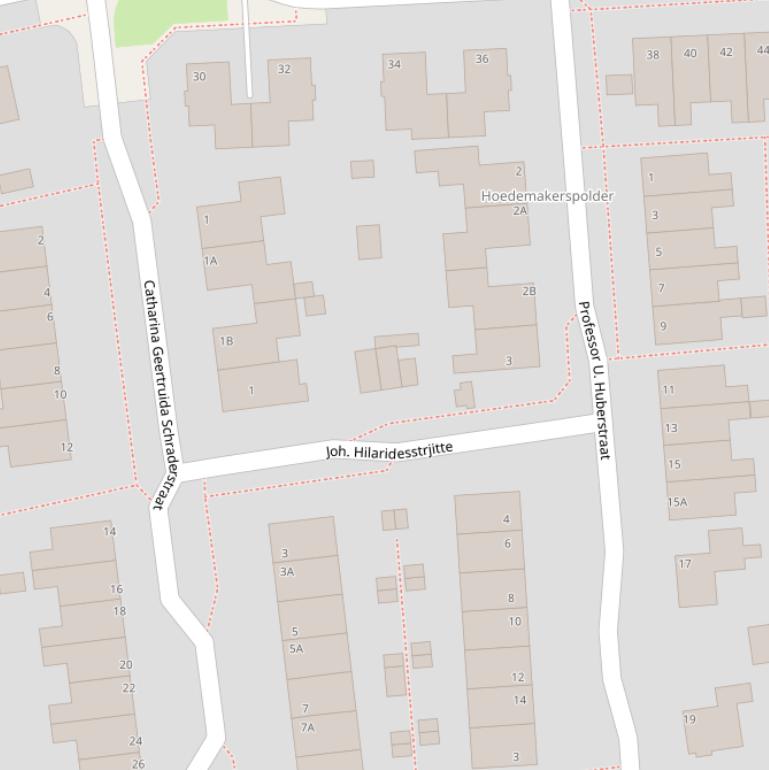 Kaart van  Joh. Hilaridesstrjitte.