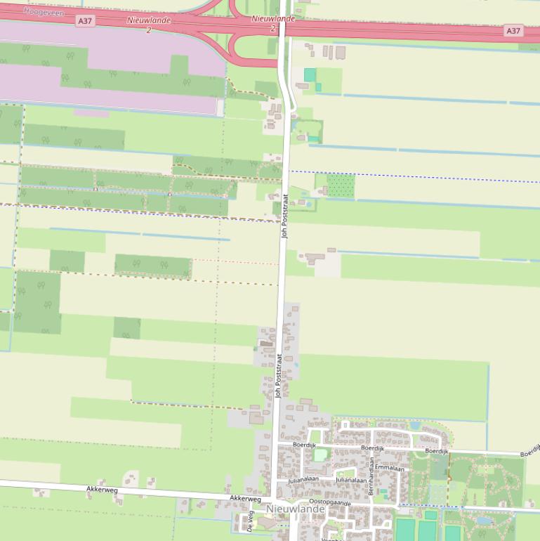 Kaart van de Joh Poststraat.