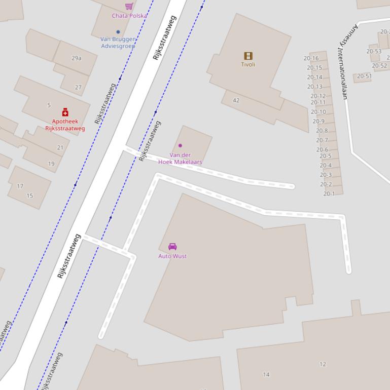 Kaart van het Johan Cruijffpad.