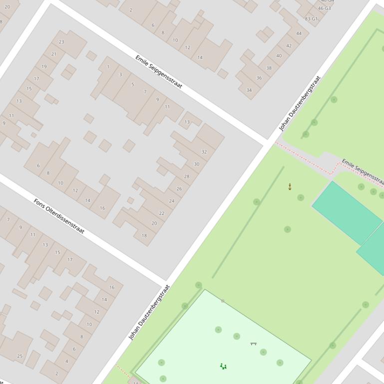 Kaart van de Johan Dautzenbergstraat.