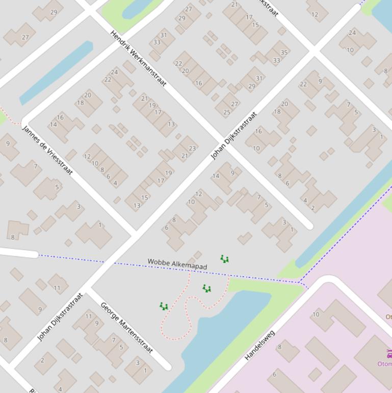 Kaart van de Johan Dijkstrastraat.