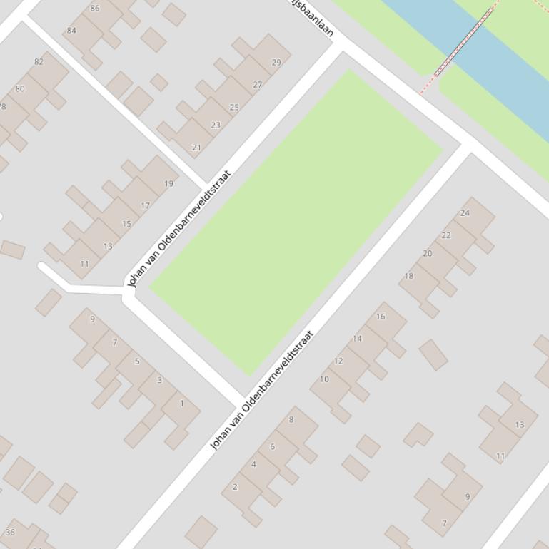 Kaart van de Johan van Oldenbarneveldtstraat.