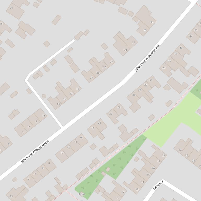 Kaart van de Johan van Willigenstraat.