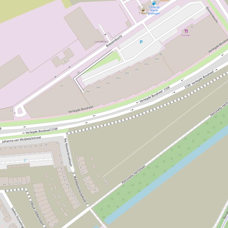 Kaart van de Johanna van Muijlwijkstraat.