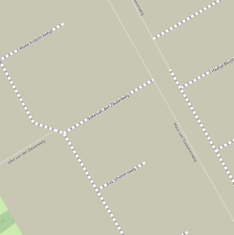 Kaart van de Joke van der Zwaanweg.