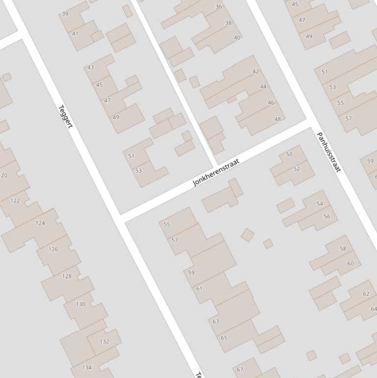 Kaart van de Jonkherenstraat.