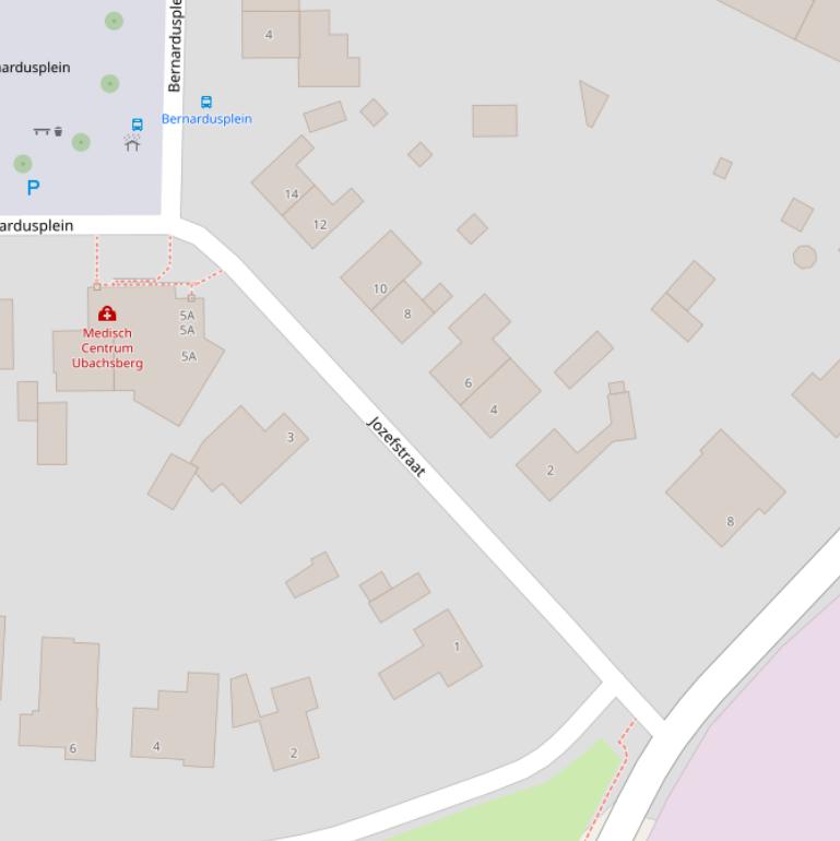 Kaart van de Jozefstraat.